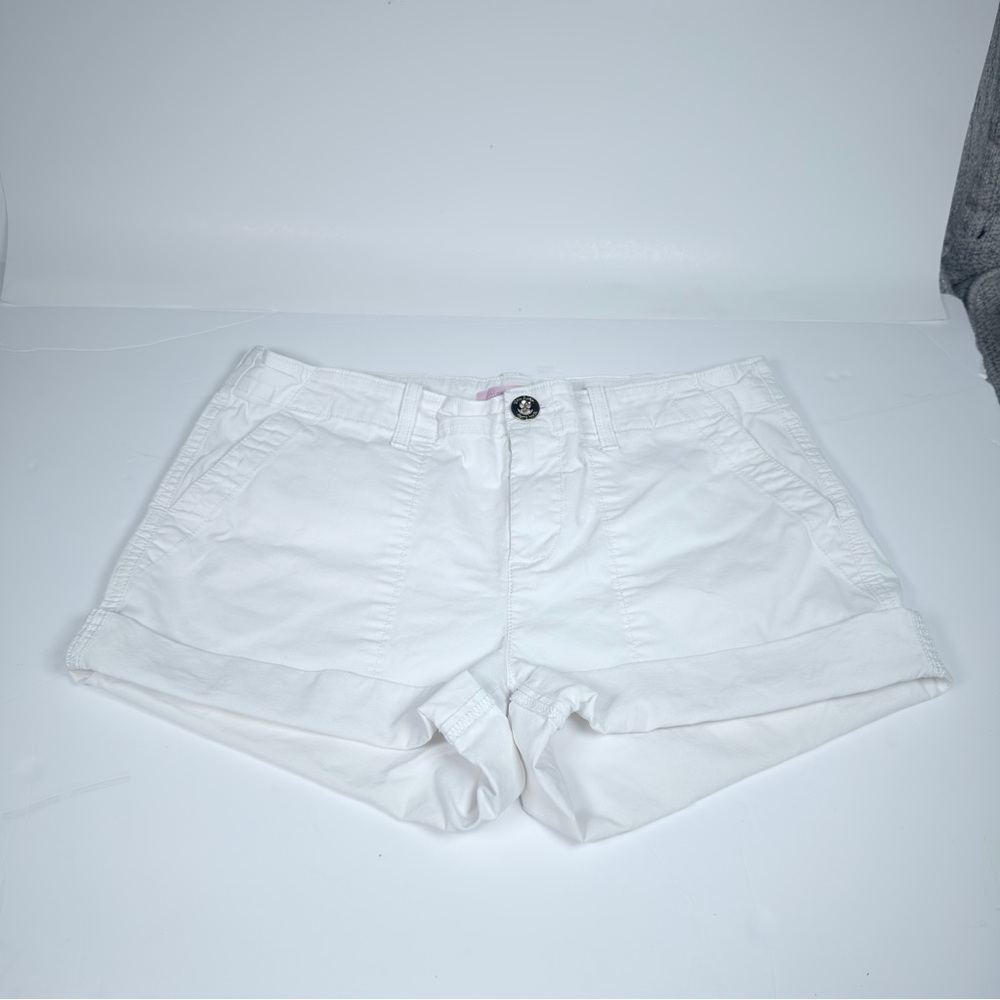 Lilly Pulitzer White High-Rise Cuffed Shorts